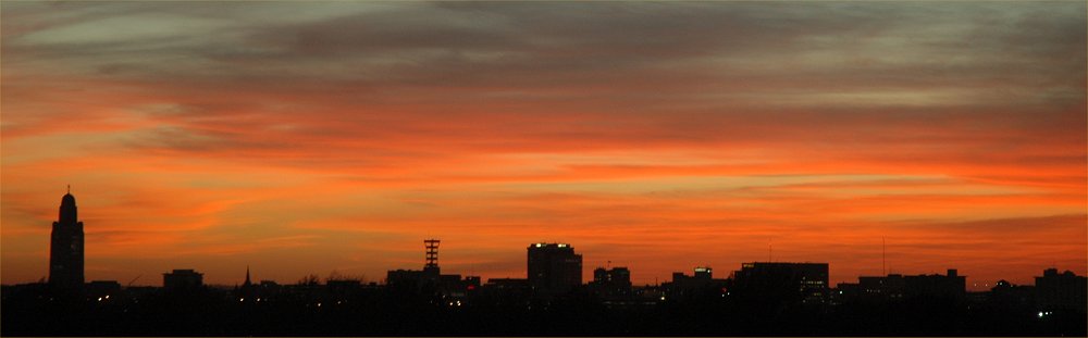 Sunset over downtown Lincoln